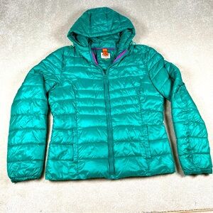 Only Outdoor Blue Bahaviour Puffer Jacket Lightweight Aqua/Teal‎ women's XL